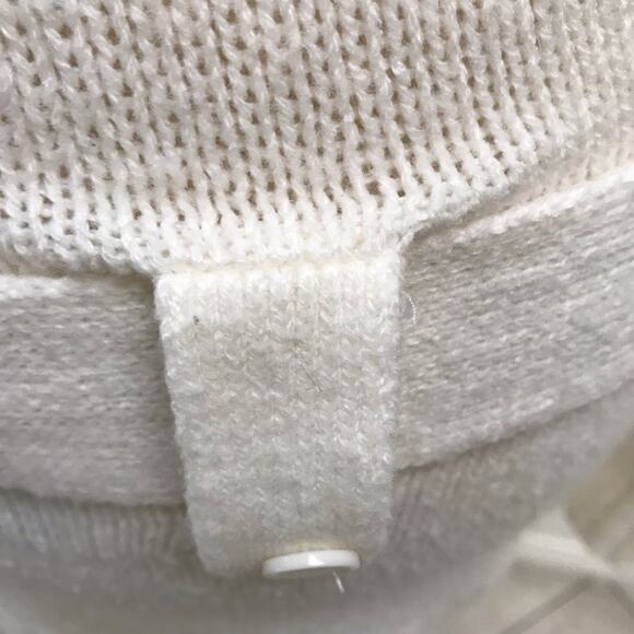 Player Gold Cowl Neck Belted Sweater Cream Large - Picture 11 of 12